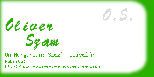 oliver szam business card